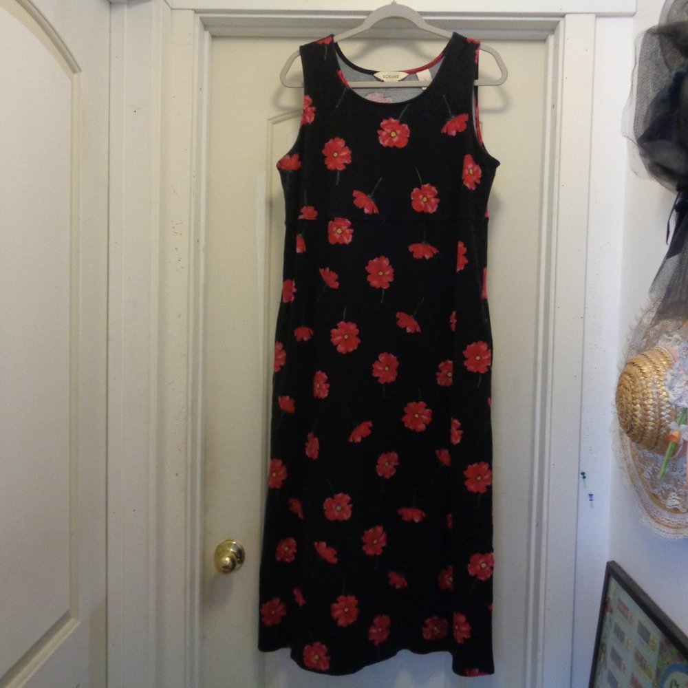BECHAMEL FLOWERS PRETTY COTTON MAXI DRESS LG